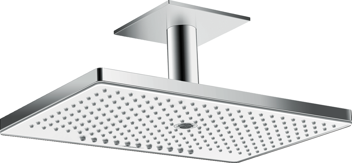 Верхний душ Hansgrohe с потолочным держателем Rainmaker Select 460 Хром/Белый (24006400)